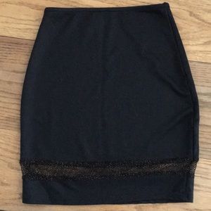 Black pencil skirt